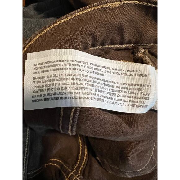 Abercrombie & Fitch Women's The '90s Straight Ultra High Rise Jeans Brown 34/18S - Picture 9 of 9